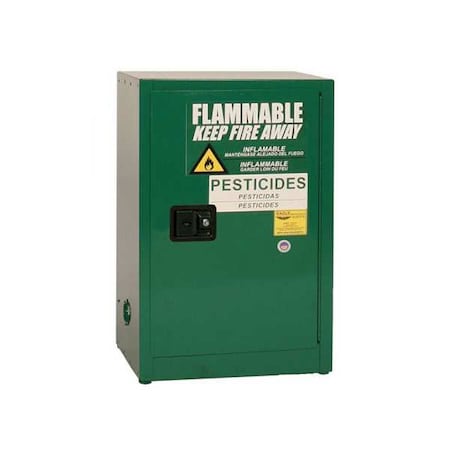 Hazardous Material Storage Cabinet, 20 gal, 1 Shelves, Steel, 23 1/4 in W x 35 in H x 18 in D