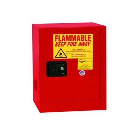 Hazardous Material Storage Cabinet, 4 gal, 1 Shelves, Steel, 17 in W x 22 in H x 17 in D, Red