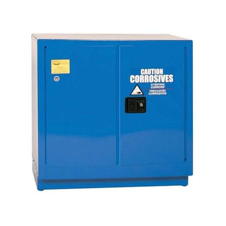 Hazardous Material Storage Cabinet, 22 gal, 1 Shelves, Steel, 35 in W x 35 in H x 22 in D, Blue