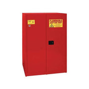 Hazardous Material Storage Cabinet, 90 gal, 2 Shelves, Steel, 43 in W x 65 in H x 34 in D, Red