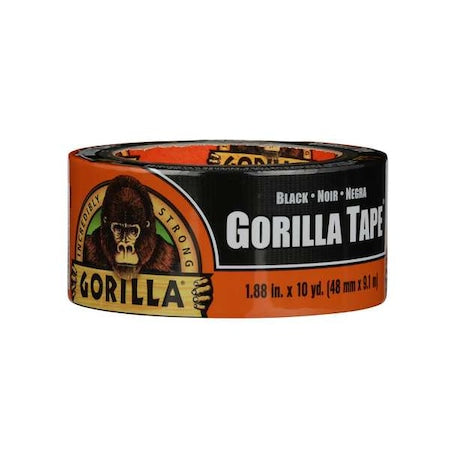 Duct Tape, Black, 10 yd L, 1-7/8 in W