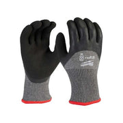 Cut-Resistant Insulated Gloves, Cut Level A5 ,Double Dipped ,Latex ,Sandy ,M (8)