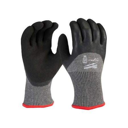 Cut-Resistant Insulated Gloves, Cut Level A5 ,Double Dipped ,Latex ,Sandy ,L ( 9 )