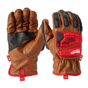 Work Gloves, Goatskin, Shirred Slip-On Cuff, Keystone Thumb, Full Finger, Black/Brown/Red