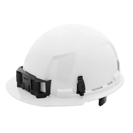 BOLT White Front Brim Hard Hat w/6pt Ratcheting Suspension - Type 1, Class E