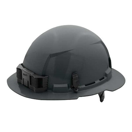 BOLT Gray Full Brim Hard Hat w/6pt Ratcheting Suspension - Type 1, Class E