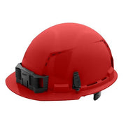 BOLT Red Front Brim Vented Hard Hat w/6pt Ratcheting Suspension - Type 1, Class C