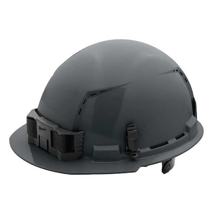 BOLT Gray Front Brim Vented Hard Hat w/6pt Ratcheting Suspension - Type 1, Class C