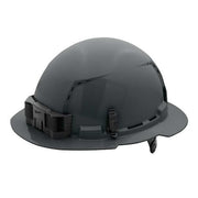 BOLT Gray Full Brim Vented Hard Hat w/6pt Ratcheting Suspension - Type 1, Class C