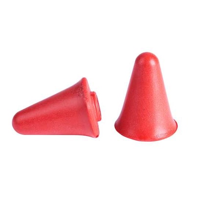 Reusable Foam Replacement Foam Ear Plugs, Bullet Shape, 25 dB, Red, 5 PK