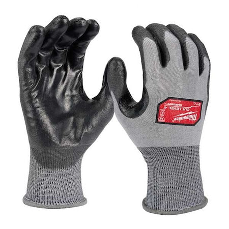 Cut-Resistant Coated Gloves, Cut Level A4 ,Dipped ,Polyurethane ,Smooth ,2XL 12 PK