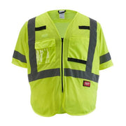 Class 3 High Visibility Yellow Mesh Safety Vest - 2X-Large/3X-Large