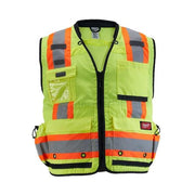 Class 2 Surveyor's High Visibility Yellow Safety Vest - 4X-Large/5X-Large
