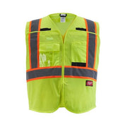 Class 2 CSA Compliant Breakaway High Visibility Yellow Mesh Safety Vest - Large/X-Large