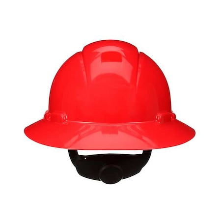 SecureFit, Full Brim Hard Hat, Type 1, Class E, Type 1, Class G, Ratchet (4-Point), Red