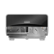 Toilet Paper Dispenser,2 Rolls,Plstc,Blk