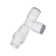 Fractional Plastic Push-to-Connect Fitting, Polymer, White