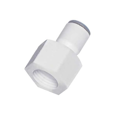 Metric Plastic Push-to-Connect Fitting, Polymer, White