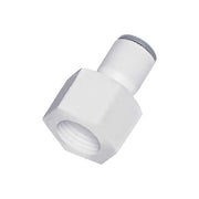 Metric Plastic Push-to-Connect Fitting, Polymer, White