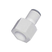 Fractional Plastic Push-to-Connect Fitting, Polymer, White