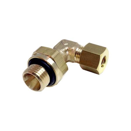 Elbow, Brass, BSPP , Comp. 6 mm