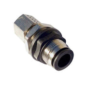 Metric Push-to-Connect Fitting, Brass, Silver