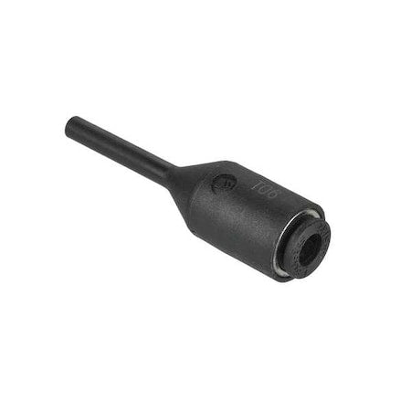 Fractional Push-to-Connect Fitting, Nylon, Black