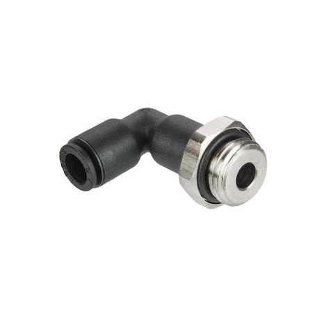 Metric Push-to-Connect Fitting, Polymer, Black
