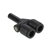 Metric Push-to-Connect Fitting, Polymer, Black