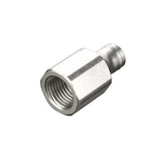 Metric All Metal Push-to-Connect Fitting, Brass, Silver