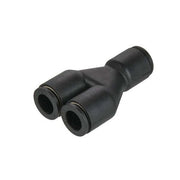 Fractional Push-to-Connect Fitting, Nylon, Black