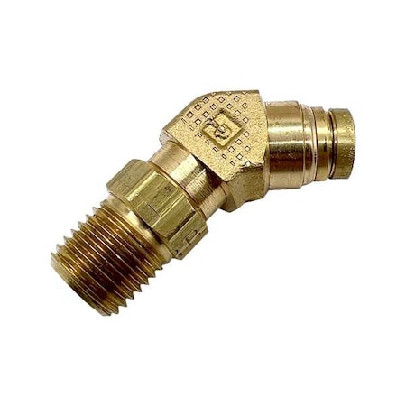 Brass DOT Push-to-Connect Fitting, Brass, Silver