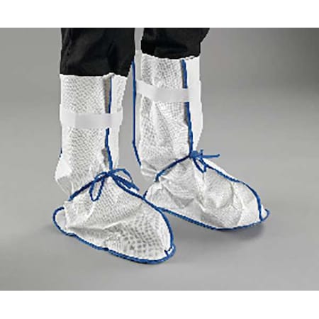 Disposable Boot Covers, Microporous Polypropylene Laminate, White, Slip Resistant Sole: Yes