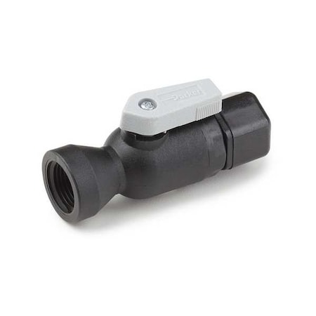 Manual 2-Way Ball Valve,Comp,Polypro