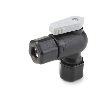 Manual 2-Way Ball Valve,Comp,Polypro