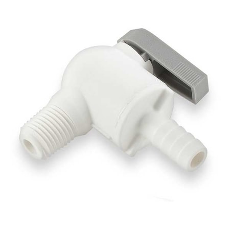 Manual 2-Way Ball Valve,Barb,Polypro