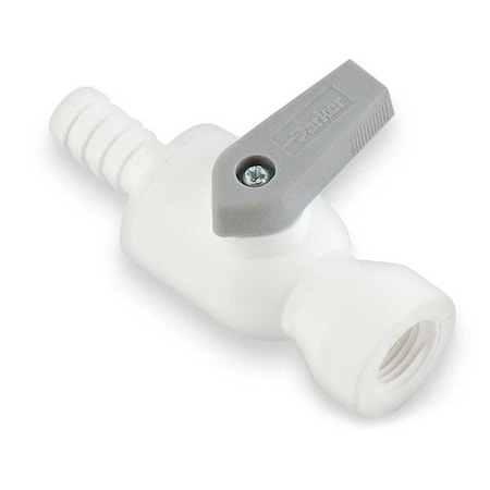 Manual 2-Way Ball Valve,Barb,Polypro