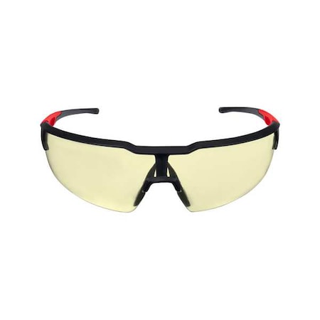 Safety Glasses Anti-Fog &  Anti-Scratch, Yellow Lens, Half-Frame, Wraparound