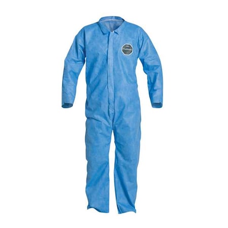 10 Coverall. Collar. Open Wrists and Ankles. Elastic Waist. Blue. 7X