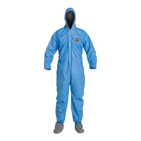 10 Standard Fit Hood. Elastic Wrists. Elastic Waist. Blue. 7X