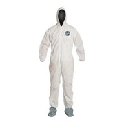 10 Standard Fit Hood. Elastic Wrists. Elastic Waist. White. 6X