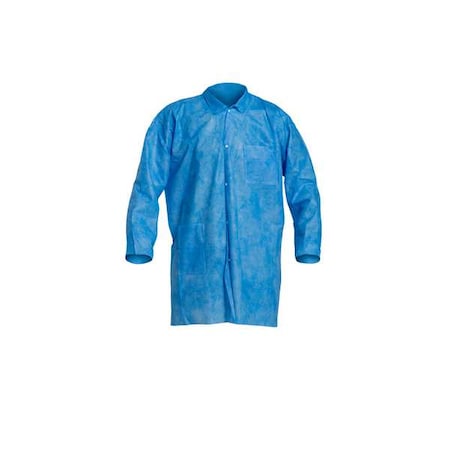 ProShield 10 Lab Coat, ProShield(R), Snaps Closure, Blue, S, 30 PK