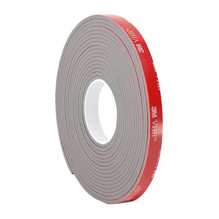 Foam Tape, Gray, 5 yd L, 1 in W