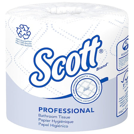 Scott 100% Recycled Fiber Standard Individually Wrapped Toilet Paper Rolls 473 Sheets/Roll, 80 Rolls