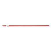 61-4/5" to 112-1/2" Threaded Telescopic Handle, 1 1/4 in Dia, Red, Aluminum/Plastic