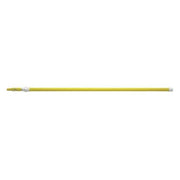 61-4/5" to 112-1/2" Threaded Telescopic Handle, 1 1/4 in Dia, Yellow, Aluminum/Plastic