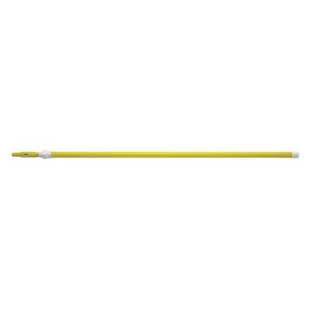 61-4/5" to 112-1/2" Threaded Telescopic Handle, 1 1/4 in Dia, Yellow, Aluminum/Plastic