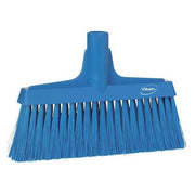 9 1/2 in Sweep Face Broom Head, Soft, Synthetic, Blue
