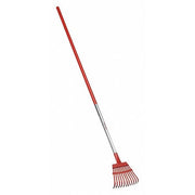 Steel Flex Shrub Rake, 11 Tines, 54 in L Aluminum Handle