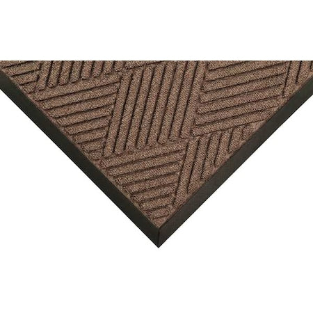 Entrance Mat, Polypropylene, 3/8 in Thick, Brown, 3 ft W x 5 ft L